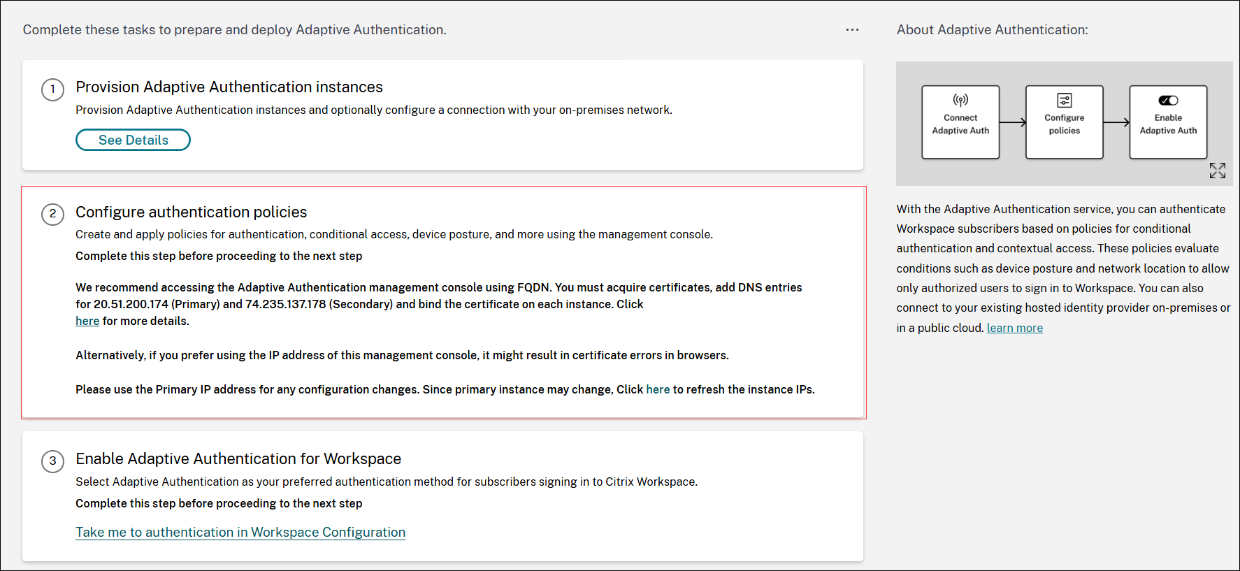 Configure authentication policies