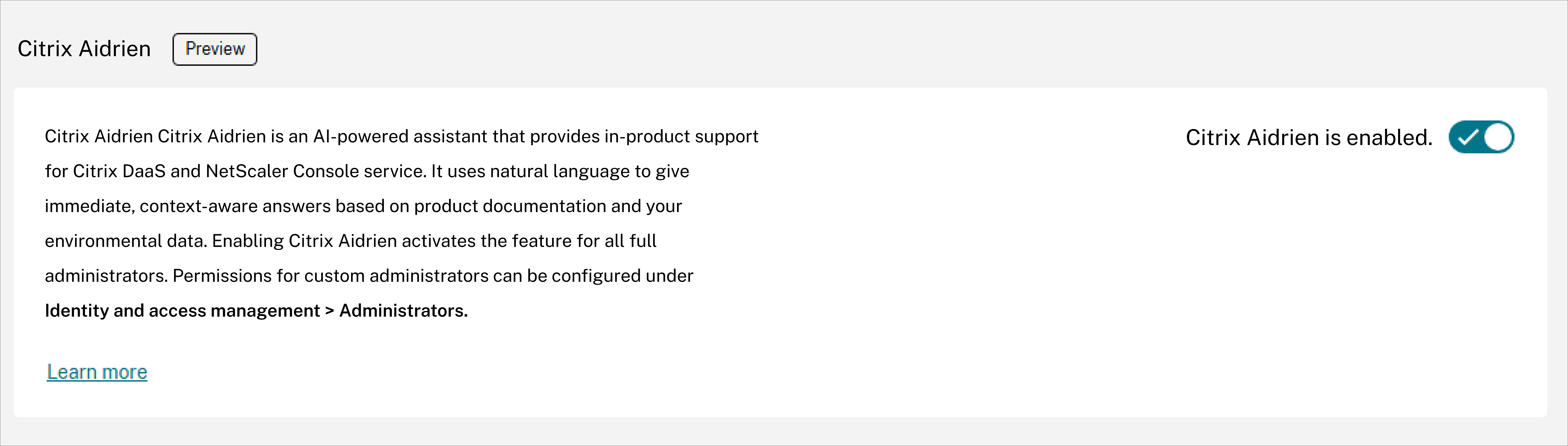 Enable Citrix Aidrien
