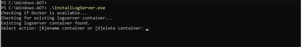 Log Server upgrade prompt