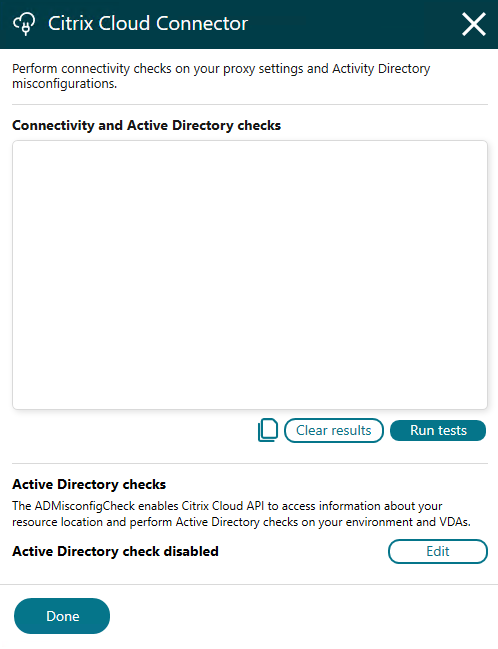 Active Directory misconfiguration check disabled