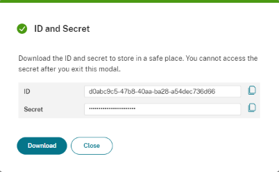 ID and Secret