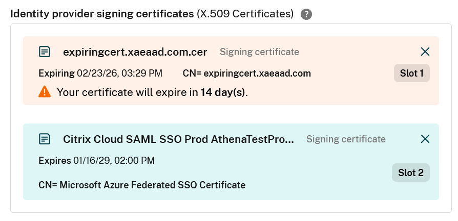Identity Provider Cert First