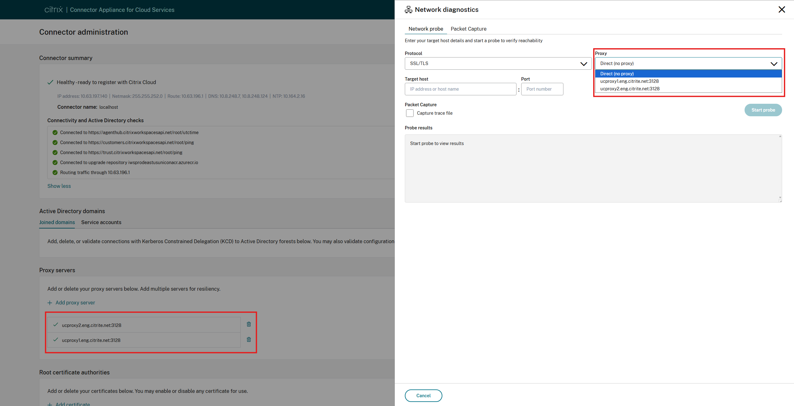 Network Diagnostics Proxy