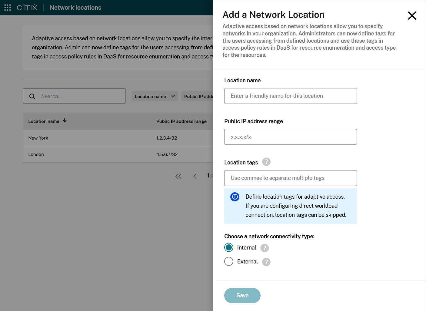 Add network location