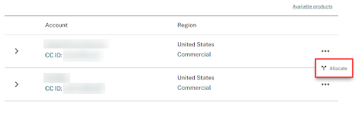 Allocate products