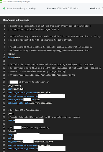 Saml duo auth proxy config