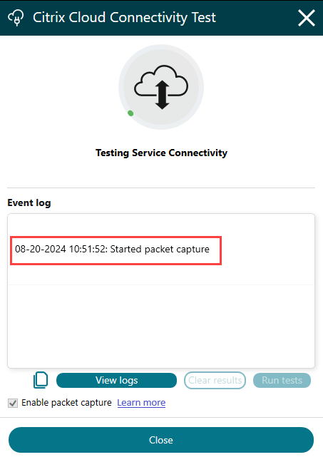 Enable packet capture