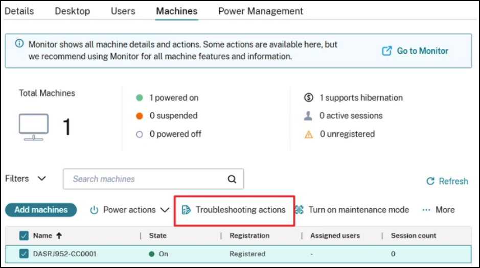 Troubleshooting UI