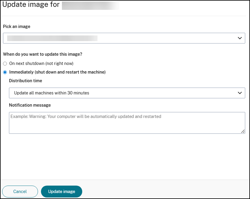 update image-immediately