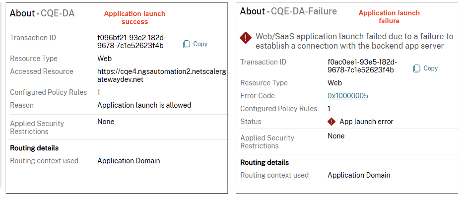 Application topology - About success