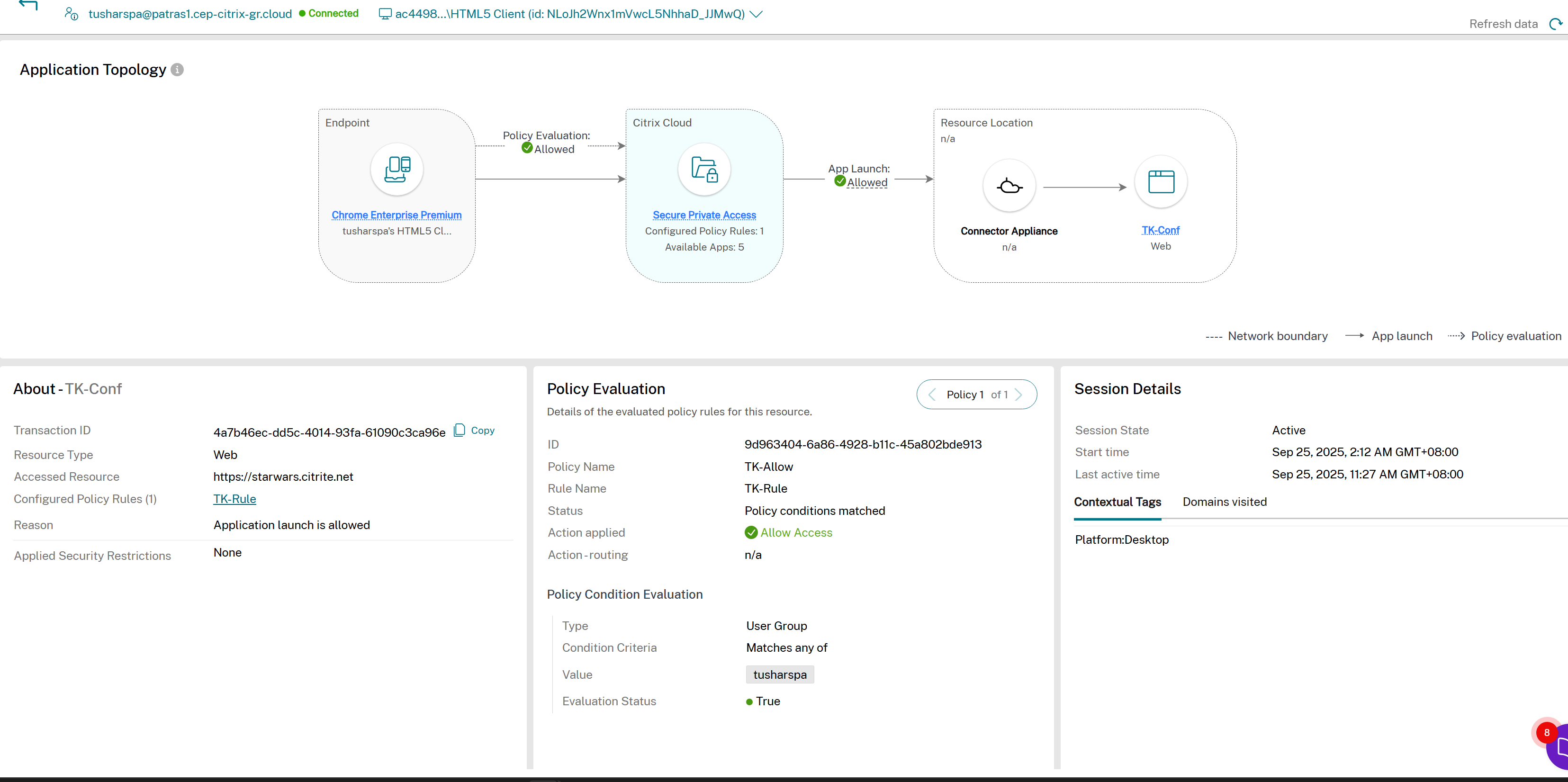 CEP Application topology-web and SaaS-allow