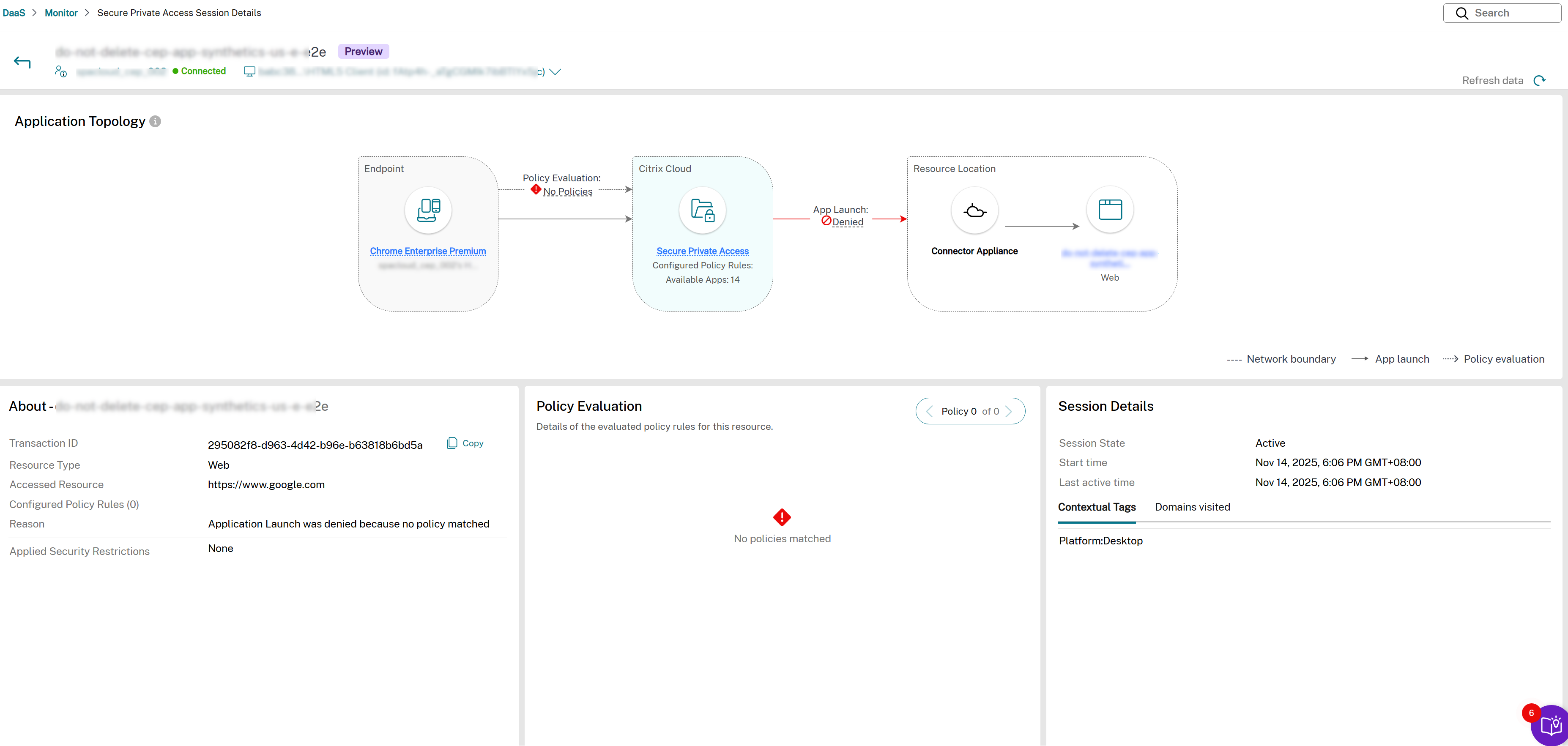 CEP Application topology-web and SaaS-failed