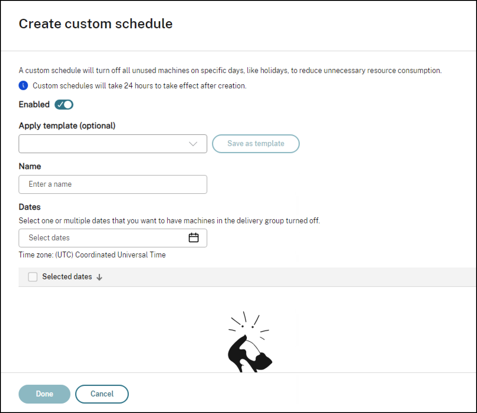 Create custom schedule