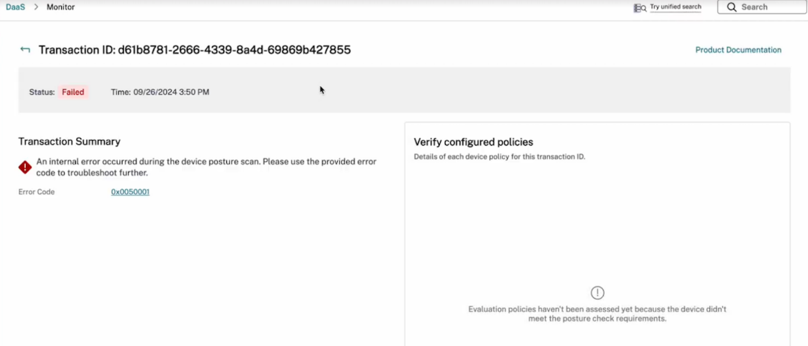 Device Posture 错误处理
