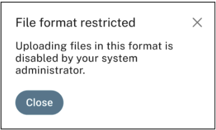 Format de fichier à chargement restreint