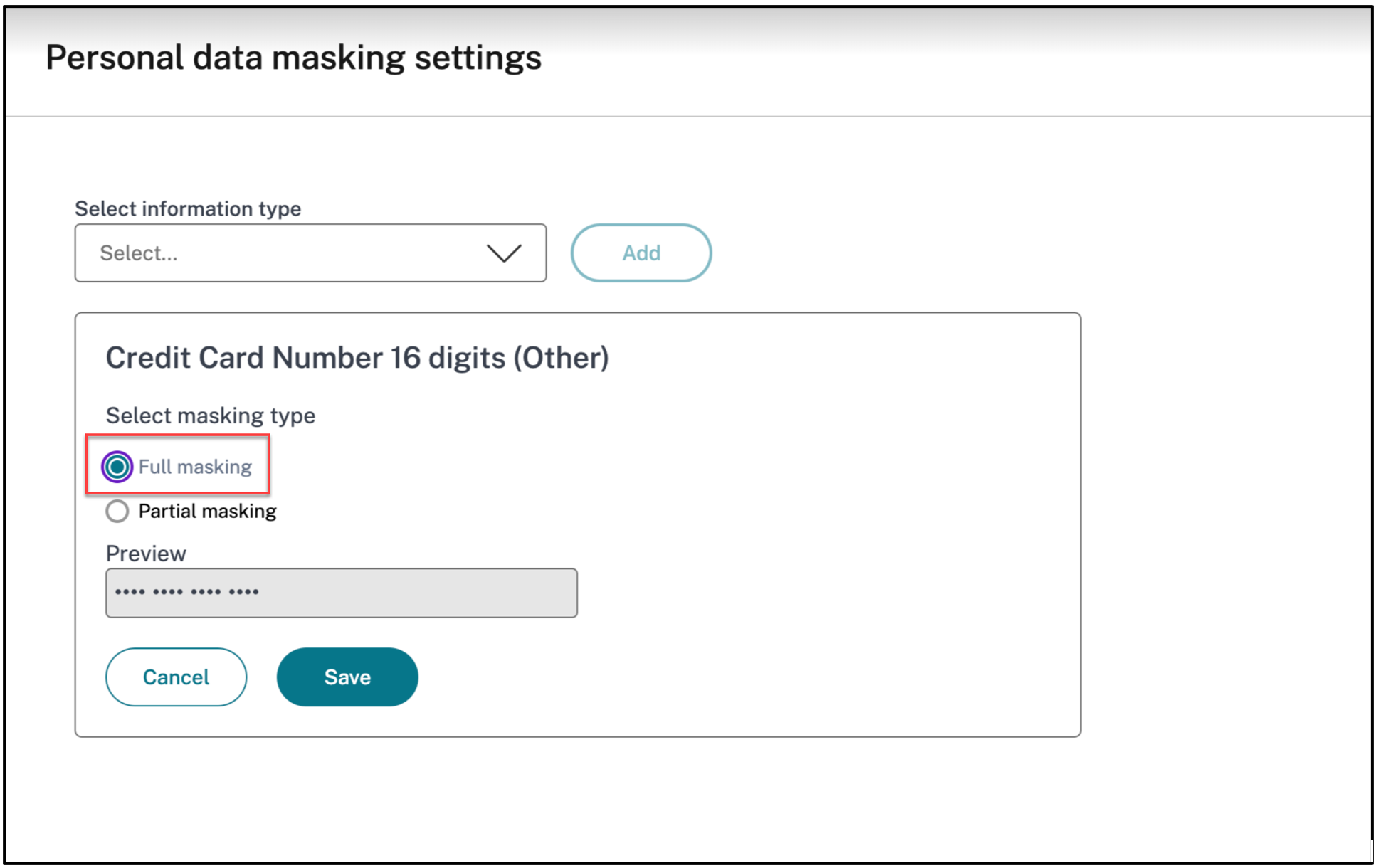 Full masking