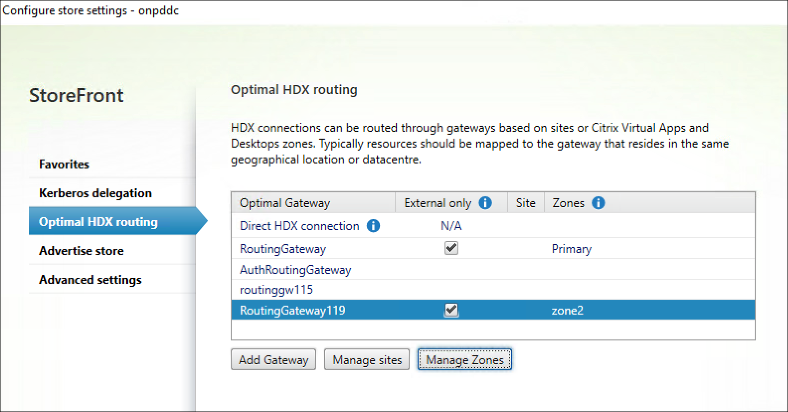 配置最佳 HDX 网关路由