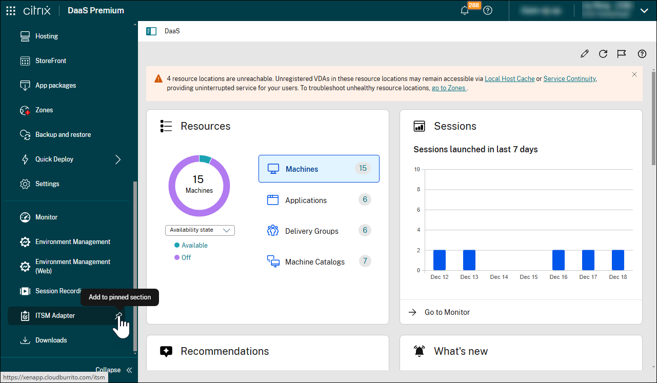 Access to ITSM Adapter