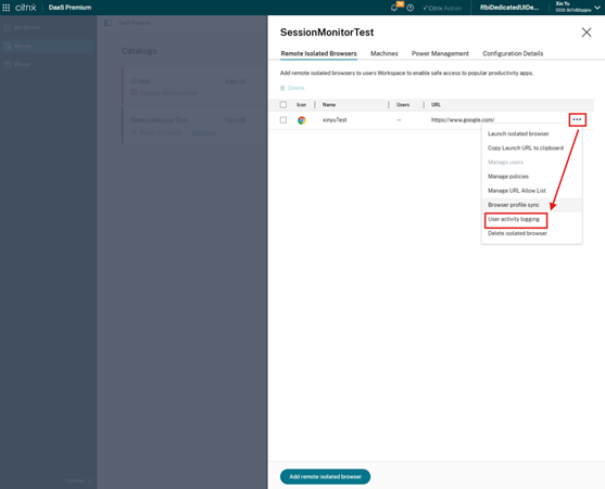 Session Monitor Test