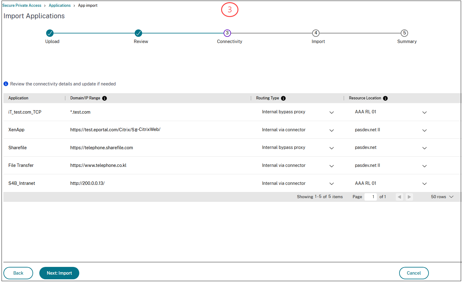 Import applications3