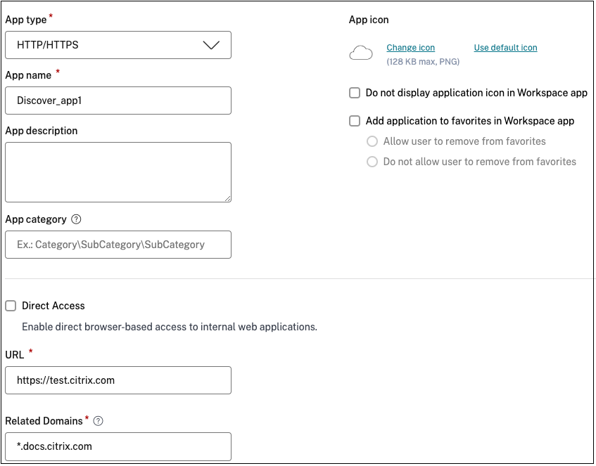 Configurar para la detección de aplicaciones1