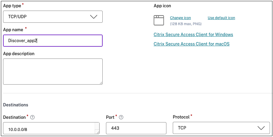 Configurar para la detección de aplicaciones2