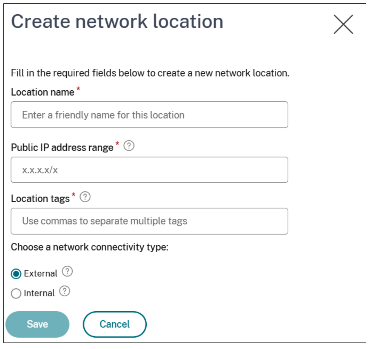 Create network location