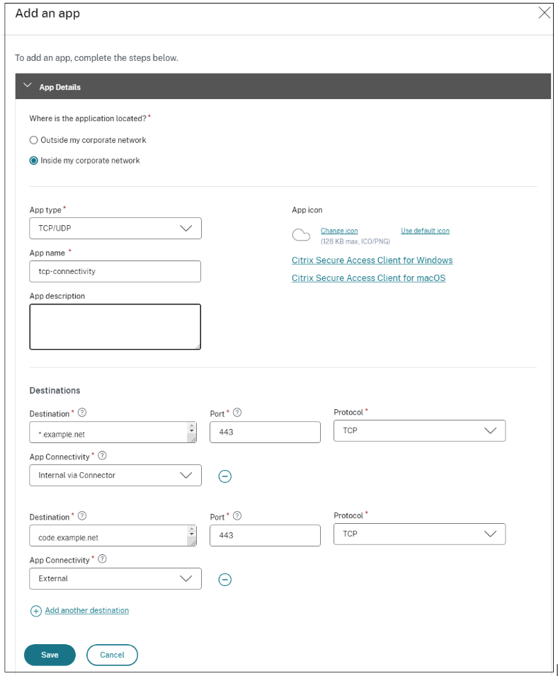 TCP-UDP app