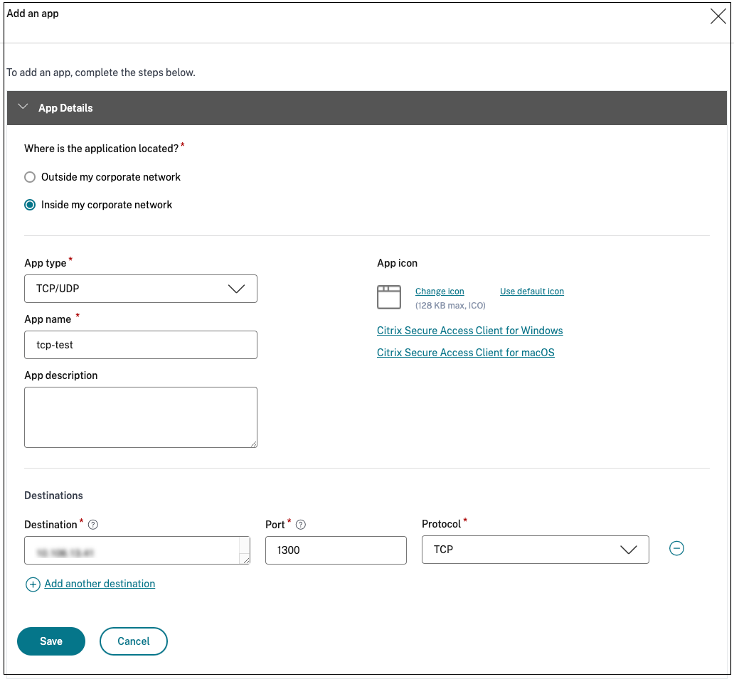 TCP-UDP app