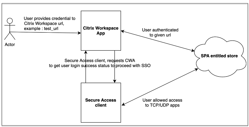 SSO between workspace app and secure access