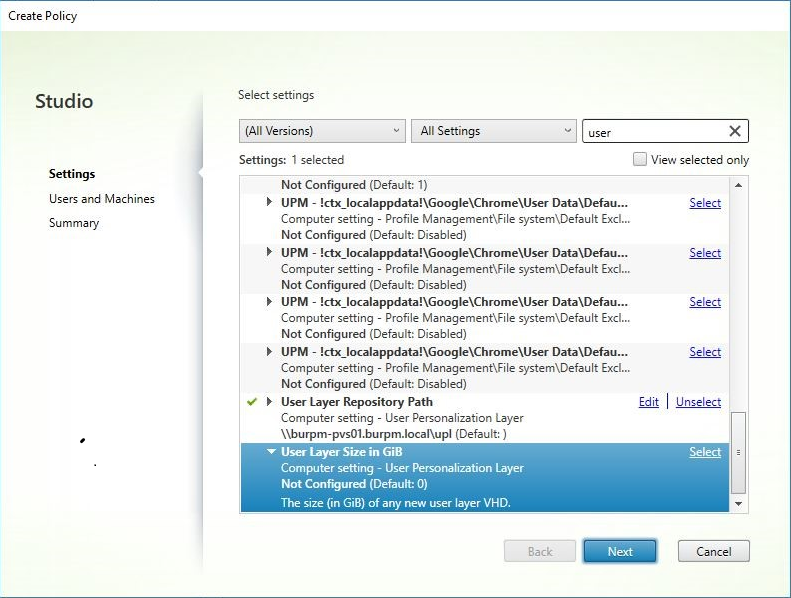 User layer repository path