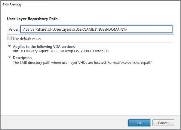 Ruta del repositorio con variables de entorno