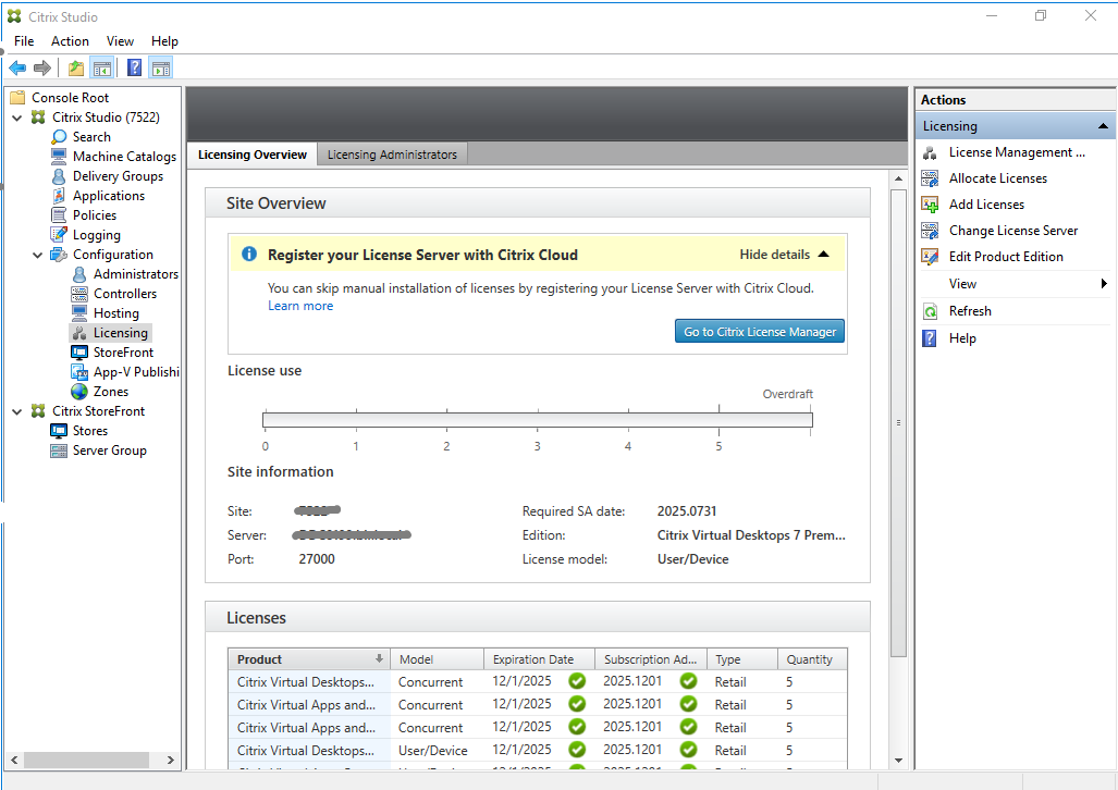 Register License Server to use LAS