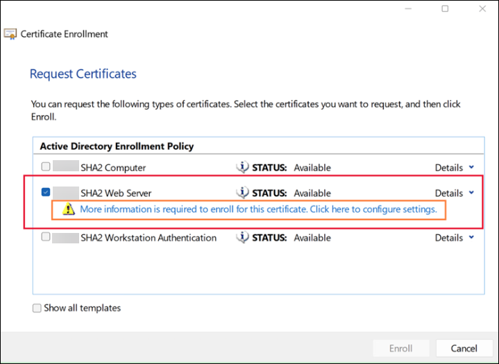 Registro de certificado