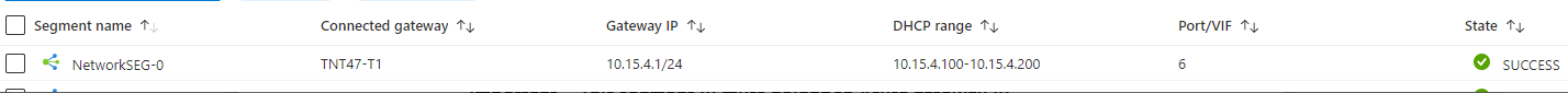 Azure ASV add NSX-T segment DHCP range