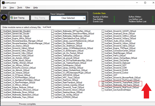 Tracce CDF lato app Workspace