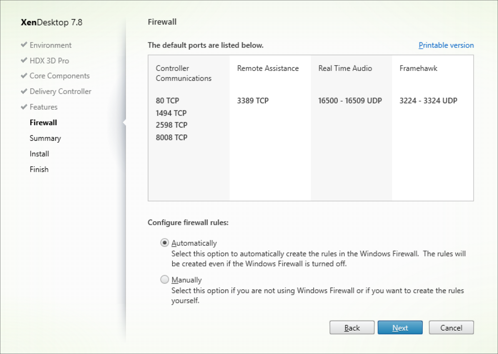 default UDP ports