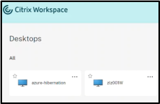 Resume VM using Citrix Workspace