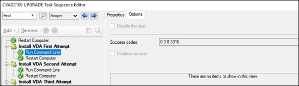 SCCM captures return code