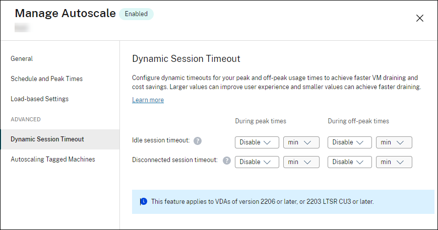 Délai d'expiration de session dynamique non disponible