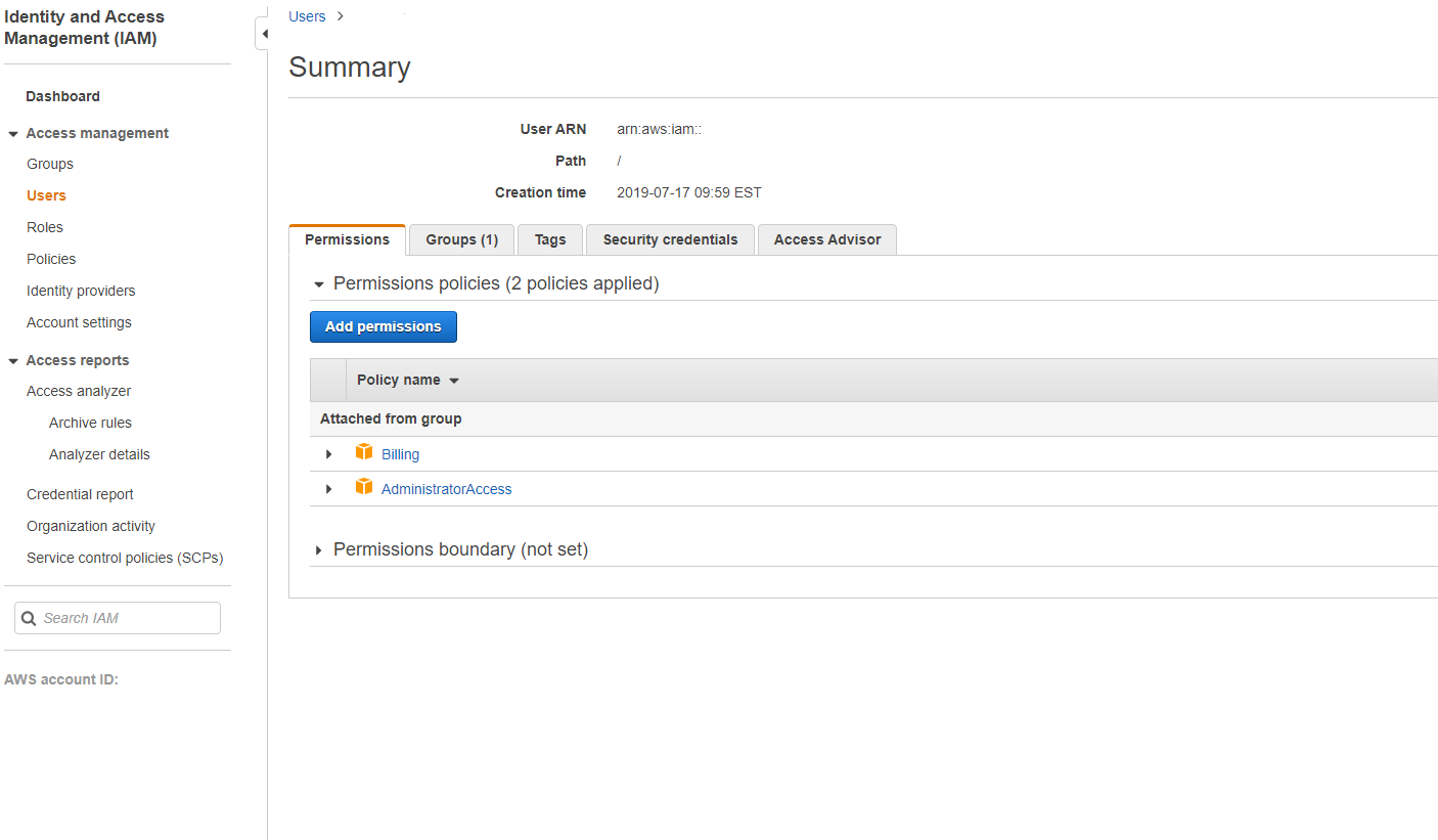 Identity and Access Management（IAM）