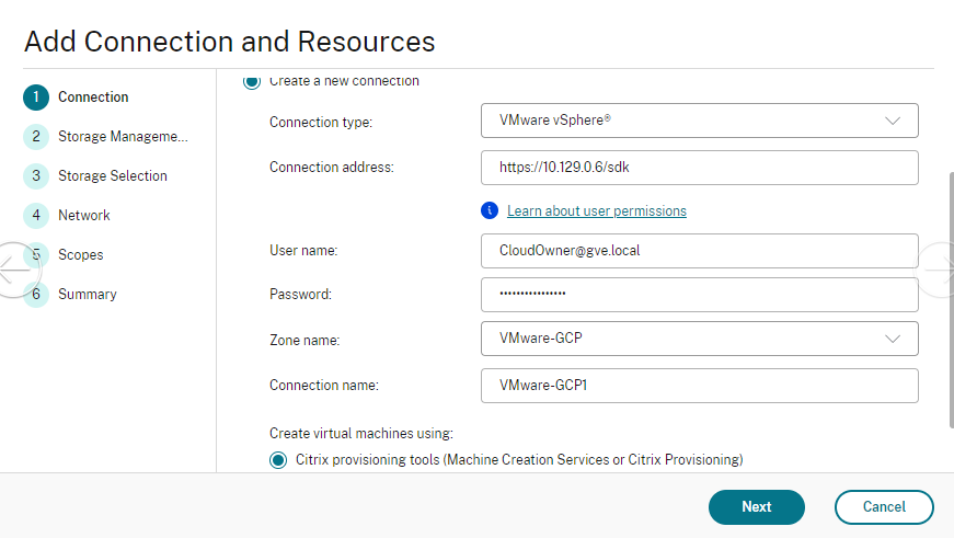 Add Connection and Resources