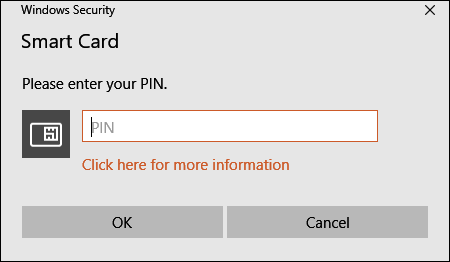 SmartCard PIN entry