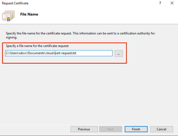 Screenshot of File name screen