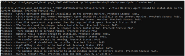 Precheck for default install and upgrade
