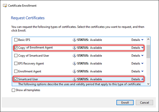 gérer les modèles de certificats