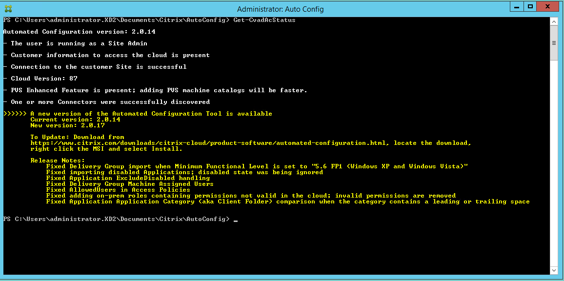 Automated Configuration upgrade