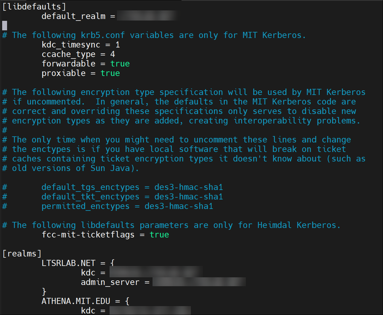 Configuración de Kerberos