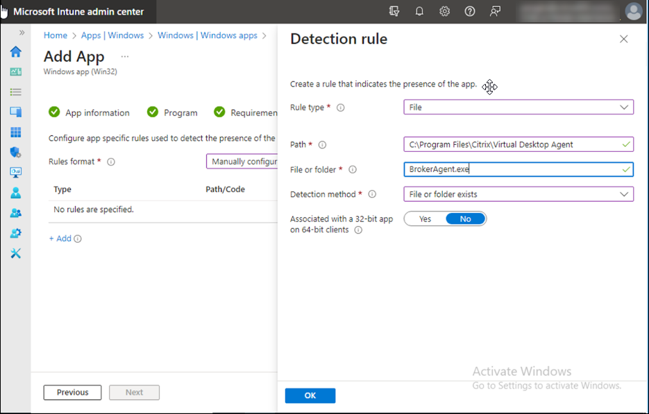 Detection rule