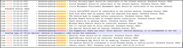 Log output fix suggestion